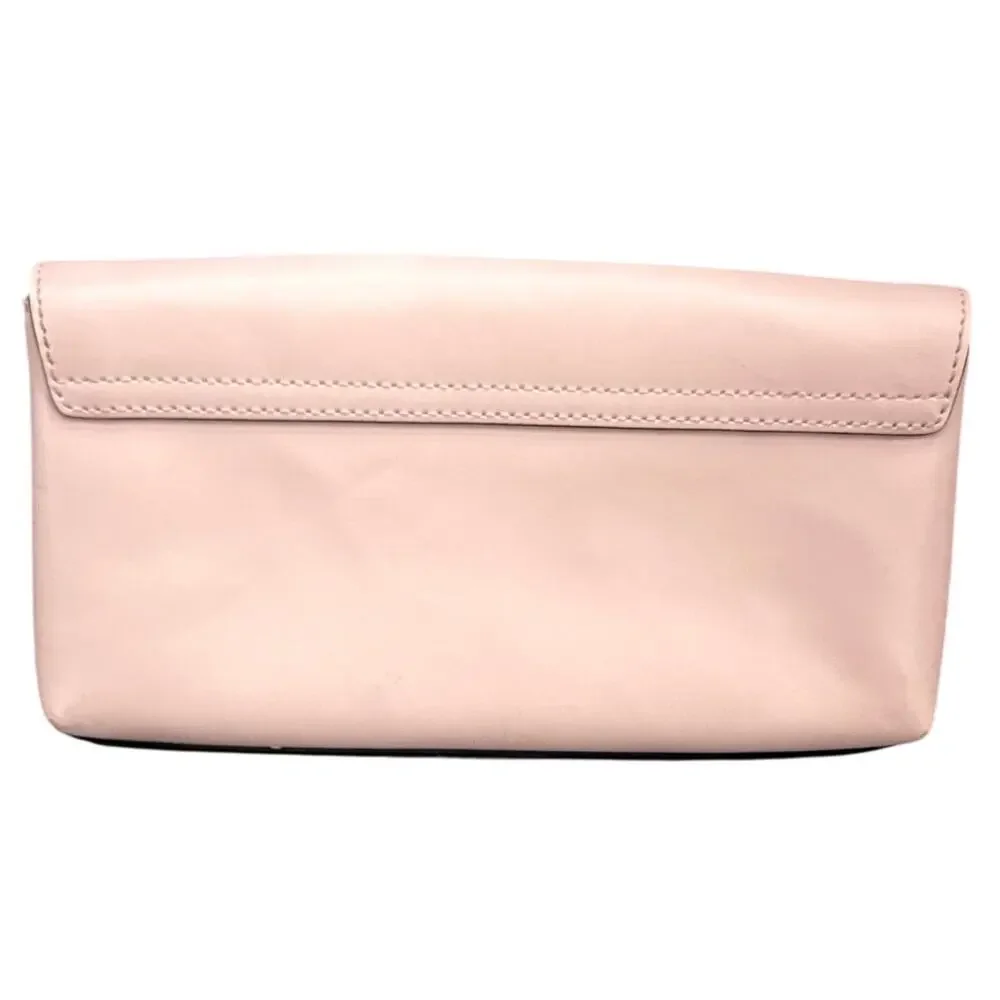 Kate Spade Light Pink Leather Bow Clutch Purse